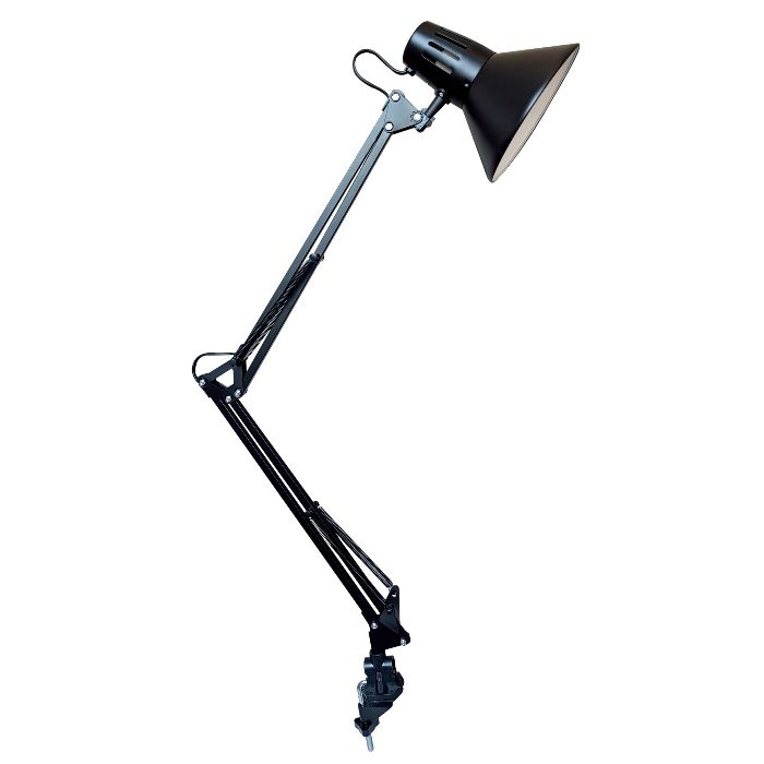 Лампа настільназі струбциною PANAN CLASSIC HOOK E27 40Вт чорна мател, Ledvance