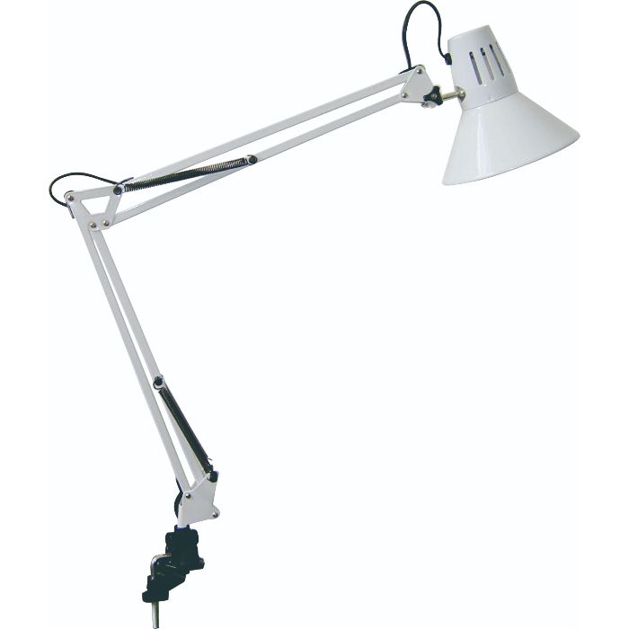 Лампа настільназі струбциною PANAN CLASSIC HOOK E27 40Вт біла мател, Ledvance