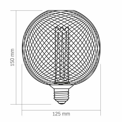 Лампа світлодіодна Filament VL-DWMC125150 4Вт E27 1800К White Chainmail style, Videx