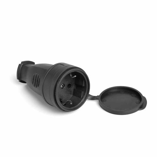Штепсельна розетка з/з 16А з кришкою STANDARD IP44, TITANUM