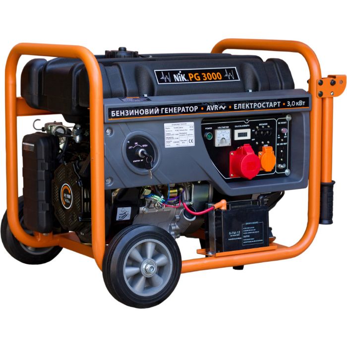 Генератор бензиновий PG 3000 3 кВт однофазний, NIK