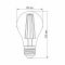 Лампа світлодіодна Filament A60FF 08Вт E27 1200К, Videx