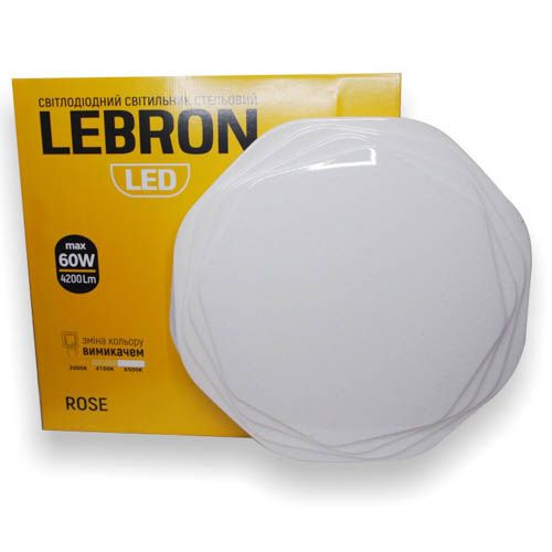 Світильник світлодіодний L-CL-ROSE max 60Вт 3000K 4100K 6500K, Lebron