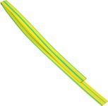 Термоусаджувальна трубка 12,0/6,0 шт.(1м) жовто-зелена, АсКо