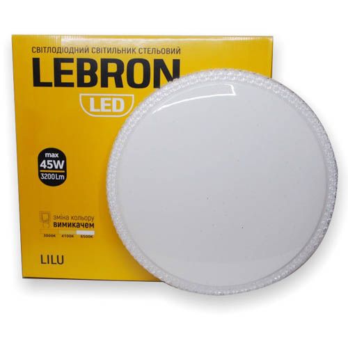 Світильник світлодіодний L-CL-LILU max 45Вт 3000K 4100K 6500K, Lebron