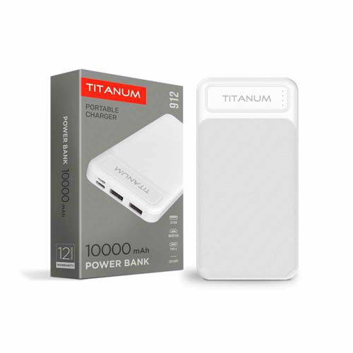 Повербанк 912 White 10000mAh, TITANUM