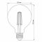 Лампа світлодіодна Filament G95FD 7Вт E27 4100К дімерна, Videx