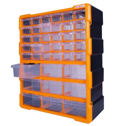 Органайзер пластиковий e.toolbox.pro.21 24" 39-секційний 381х157х475мм, E.NEXT
