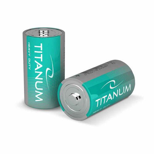 Батарейка сольова R20P/D 2шт SHRINK, TITANUM