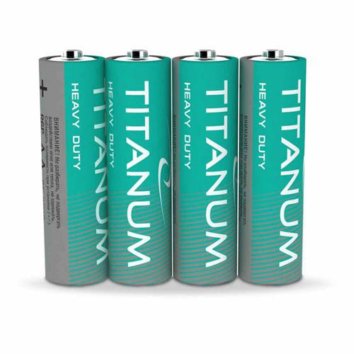 Батарейка сольова R6P/AA 4шт SHRINK, TITANUM