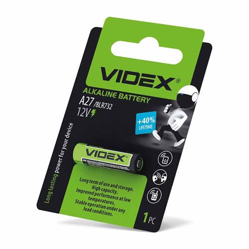Батарейка лужна А27 1шт BLISTER CARD, Videx