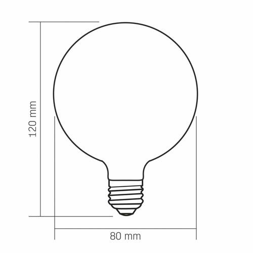 Лампа світлодіодна Filament VL-DG80MO 7Вт E27 3000К Porcelain dimmable, Videx