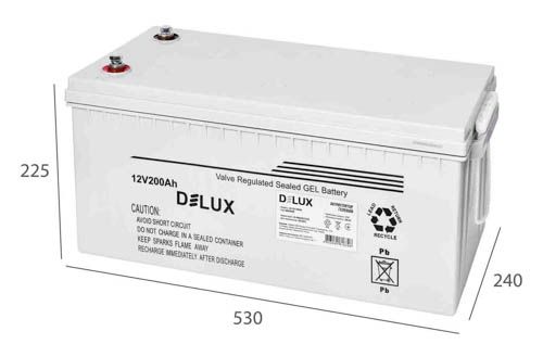 Акумулятор гелевий LB 12V 200AH, DeLux