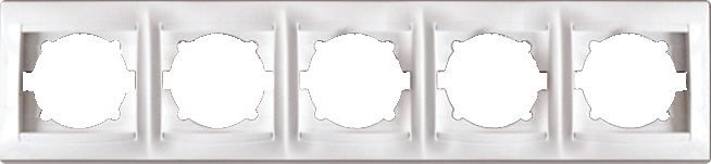 П'ятимісна рамка, білий, 9206-85,W, Erste