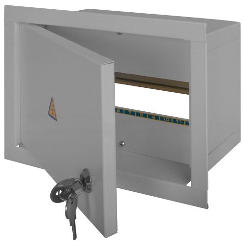 Корпус e.mbox.stand.w.12.z металевий, під 12 мод., що вбудовується, з замком