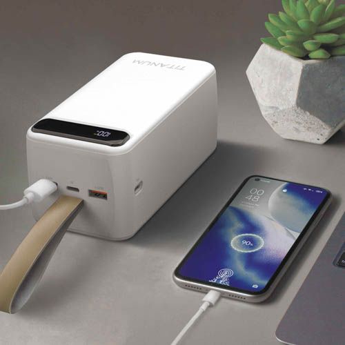 Повербанк 50000mAh 741S 22.5W White, TITANUM