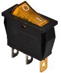 KCD3-101N 220V YL/B Перемикач 1 клав. жовтий з підсвічуванням, АСКО-УКРЕМ