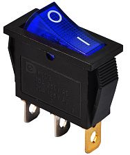 KCD3-101N BL/B 220V Перемикач 1 клав. синій з підсвічуванням, АСКО-УКРЕМ