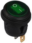 KCD1-5-101NW GR/B 220V Перемикач 1 клав.круглий вологозах. зелений з підсвічуванням, АСКО-УКРЕМ