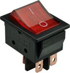 KCD2-6-201N R/B 30 А 220V Перемикач 1 клав. червоний з підсвічуванням, АСКО-УКРЕМ