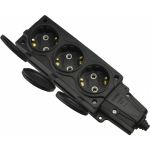 Колодка каучукова КК 2Р+PE тримісна 16А, АСКО-УКРЕМ