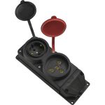 Колодка каучукова КК 3Р+РЕ 1x25А/1x16A*2P+PE, АСКО-УКРЕМ