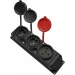 Колодка каучукова КК 3Р+РЕ 1x25А/2x16A*2P+PE, АСКО-УКРЕМ