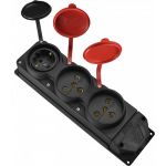 Колодка каучукова КК 3Р+РЕ 2x25А/1x16A*2P+PE, АСКО-УКРЕМ