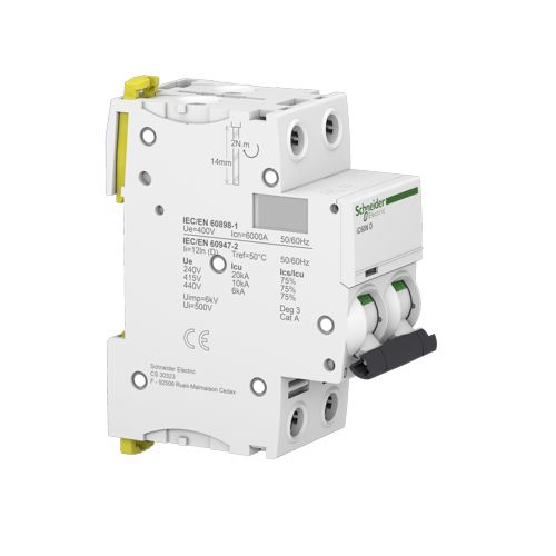 Автоматичний вимикач Schneider Electric iC60N 2P 10A D