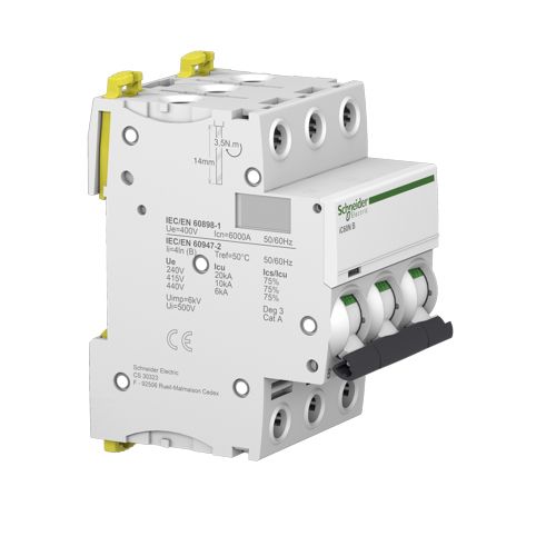 Автоматичний вимикач Schneider Electric iC60N 3P 63A B