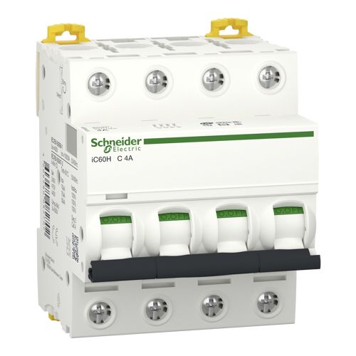 Автоматичний вимикач Schneider Electric iC60H 4P 4A C