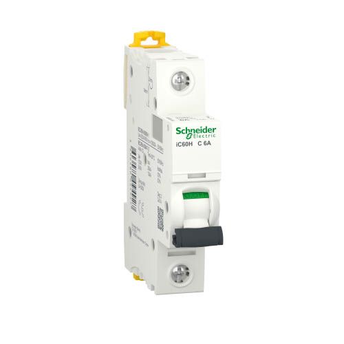 Автоматичний вимикач Schneider Electric iC60H 6А 1P C 10кА (A9F89106)