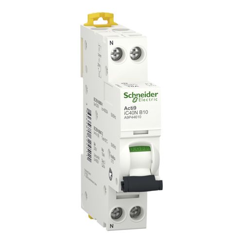 Автоматичний вимикач Schneider Electric Acti9 iC40N 10 А 1P+N B 6 кА
