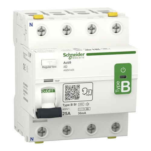 Диференційний вимикач (ПЗВ) iID 4P 25A 30mA B-SI, Schneider Electric