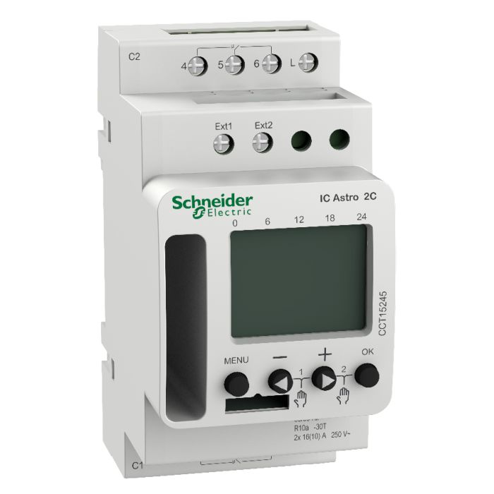 Програмований сутінковий вимикач Acti9 IC Astro 2C SMART, Schneider Electric
