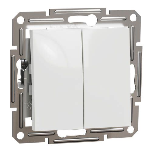 Перемикач 2-кл. білий, Asfora, без рамки, Schneider Electric