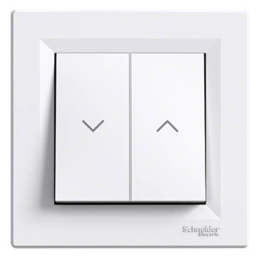 Вимикач "Asfora" для жалюзі самозажим., білий, Schneider Electric