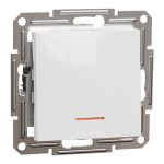 Вимикач 1-кл. з підсвіткою, білий, Asfora, без рамки, Schneider Electric