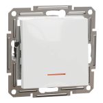 Перемикач 1-кл. з підсвіткою, білий, Asfora, без рамки, Schneider Electric