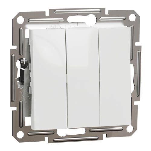 Вимикач 3-кл. білий, Asfora, без рамки, Schneider Electric