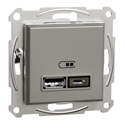 USB розетка Asfora тип А+С 2,4А бронза, Schneider Electric