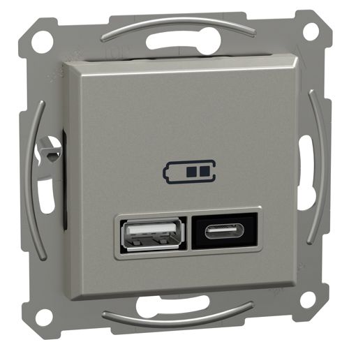 USB розетка тип A+C 21Вт бронза, Schneider Electric