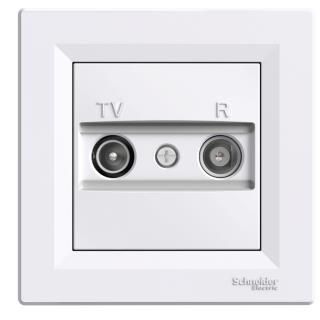 Розетка TV/R "Asfora" кінцева, біла, Schneider Electric