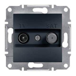 Розетка TV-SAT "Asfora" кінцева 1 dB, антрацит, Schneider Electric