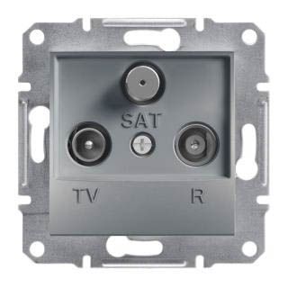 Розетка TV-R-SAT "Asfora" кінцева, сталь, Schneider Electric