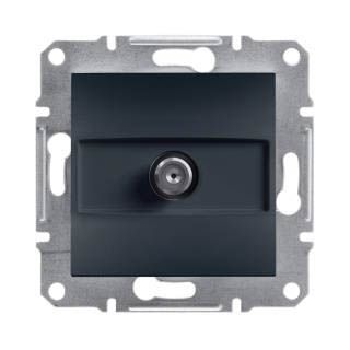 Розетка "Asfora" SAT кінцева 1 dB, антрацит, Schneider Electric