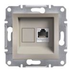 Розетка комп’ютерна "Asfora" RJ45, бронза, кат. 6, UTP, Schneider Electric