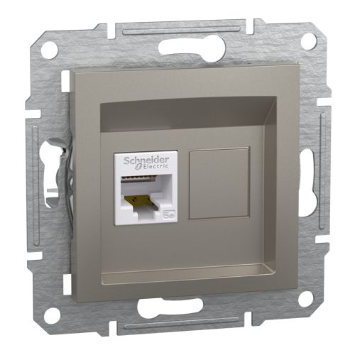 Розетка комп'ютерна Asfora бронза, Schneider Electric