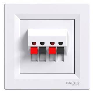 Аудіорозетка HI-FI "Asfora" прихована вставка, білий, Schneider Electric