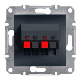 Аудіорозетка HI-FI "Asfora" антрацит, Schneider Electric